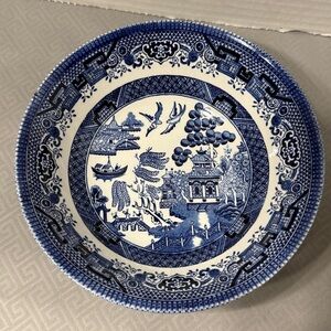 Churchill Blue Willow Berry Dessert Fruit Bowls Set of 4 Blue White 6” England